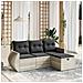 Set Divano da Giardino 4pz con Cuscini Grigio Chiaro Polyrattan - Foto miniatura 2