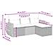Set Divano da Giardino 4pz con Cuscini Grigio Chiaro Polyrattan - Foto miniatura 4