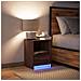 Comodino con Luci LED Rovere Marrone in Legno Multistrato - Foto miniatura 5