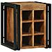 Portabottiglie 34.5x35x39 cm Legno massello di acacia - Foto miniatura 2