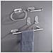 Set Di 4 Appendiabiti Da Bagno In Acciaio Inossidabile Senza Foratura Silver - Foto miniatura 2