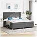 Letto a molle con materasso Grigio scuro 200 x 200 cm Tessuto - Foto miniatura 2