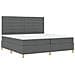 Letto a molle con materasso Grigio scuro 200 x 200 cm Tessuto - Foto miniatura 6