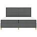 Letto a molle con materasso Grigio scuro 200 x 200 cm Tessuto - Foto miniatura 8