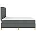 Letto a molle con materasso Grigio scuro 200 x 200 cm Tessuto - Foto miniatura 9