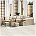 Set Divano da Giardino 12 pcs Beige e Crema 90 x 55 x 71 cm - Foto miniatura 2