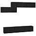 Set mobile TV 7 pcs Rovere nero 60 x 30 x 30 cm - Foto miniatura 1