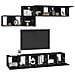 Set mobile TV 7 pcs Rovere nero 60 x 30 x 30 cm - Foto miniatura 3