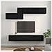 Set mobile TV 7 pcs Rovere nero 60 x 30 x 30 cm - Foto miniatura 4