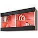 Komodee Tivoli Horizontal 100 Vetrina Sospesa, Bianco/nero, Illuminazione Led Multicolore Rgb, Larghezza 100 Cm X Altezza 50 Cm X Profondità 29 Cm, Per Soggiorno, Sala Da Pranzo - Foto miniatura 3