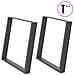 Gambe per tavolo da pranzo a forma di U 2 pz Antracite 90x(72-73) cm Acciaio - Foto miniatura 1