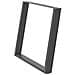 Gambe per tavolo da pranzo a forma di U 2 pz Antracite 90x(72-73) cm Acciaio - Foto miniatura 4