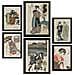 Set Di 6 Stampe Poster In Stile Cartaceo Vintage Giapponese Con Sfondi Di Enciclopedia Ukiyo E, Design D'interni Di Geishe Giapponesi A3 & A4 Senza Cornice - Foto miniatura 1