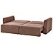 Divano Letto 3 Posti Vaxholm Bouclé Marrone Con Contenitore - Foto miniatura 5