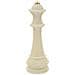 Scultura Regina Degli Scacchi Quarzy In Resina Bianco E Oro - Foto miniatura 1