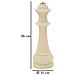 Scultura Regina Degli Scacchi Quarzy In Resina Bianco E Oro - Foto miniatura 7