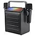 Karaoke Portatile Party Star Con 2 Microfoni Wireless, Bluetooth, Luci Led, Usb, Micro Sd, Aux E Jack, Batteria Ricaricabile, 30 W, Autonomia 7-8 Ore - Foto miniatura 2