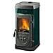 Stufa a Legna Super Junior Rivestimento in Acciaio Smaltato Potenza Termica Nominale 5 kW 143 m3 riscaldabili Colore Verde - Foto miniatura 1