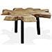 Tavolino Da Caffè In Autentico Legno Di Teak 80x70x38 Cm - Foto miniatura 1