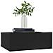 Comodino Pensile Nero 40x30x15 cm in Legno Multistrato - Foto miniatura 3