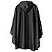 Linenlux Pioggia Poncho Cappotto Del Rivestimento Per Adulti Poncho Per La Pioggia Con Cappuccio Impermeabile Con Cerniera Esterna (nero) L - Foto miniatura 3