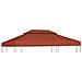 Copertura Superiore Gazebo a 2 Strati 310g /m² 4x3m Terracotta - Foto miniatura 1