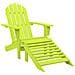 Sedia Giardino Adirondack con Ottomana Massello di Abete Verde - Foto miniatura 1