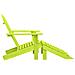 Sedia Giardino Adirondack con Ottomana Massello di Abete Verde - Foto miniatura 3