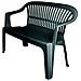 Panchina Da Esterno Eboli, Panca Monoblocco Da Giardino, Panchina Outdoor, 100% Made In Italy, 114x55h82 Cm, Verde - Foto miniatura 2