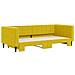 Divano Letto Con Letto Estraibile Giallo 90x200 Cm In Velluto - Foto miniatura 4
