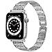 Cinturino Per Apple Watch 42/44/45mm In Acciaio Inossidabile Strass, Argento - Foto miniatura 1
