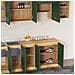 Cassettiera Per Cucina Mobile Mobiletto 4 Cassetti In Legno Colore Verde - Foto miniatura 4