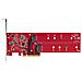 Adattatore PCI Express M. 2 NVMe - Scheda Adattatore PCIe 4.0 x8 x16 a Doppio SSD M. 2 NVMe or AHCI, 7.8Gbps per disco - Biforcazione richiesta - Compatibile con Windows /Linux - Foto miniatura 6