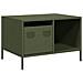 Tavolino Verde Oliva 68,5x50x43,5 Cm Acciaio Laminato A Freddo - Foto miniatura 2