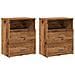 Comodini Legno Antico 2 Pz 50x32x60 Cm In Legno Multistrato - Foto miniatura 1