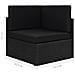 Divano Ad Angolo Modulare In Polyrattan Nero - Foto miniatura 7