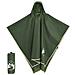 Poncho Antipioggia con Cappuccio Design 2 in 1 Verde 223x145 cm - Foto miniatura 1