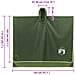 Poncho Antipioggia con Cappuccio Design 2 in 1 Verde 223x145 cm - Foto miniatura 9
