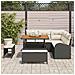Set divani giardino con cuscini  8 pezzi rattan sintetico nero e legno acacia, Divano giardino con cuscini 2 posti  rattan sintetico nero, Set pranzo giardino con cuscini  3 pezzi rattan sintetico nero e legno acacia - Foto miniatura 3