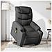 Poltrona Alzapersona Massaggi Elettrica Grigio Scuro Tessuto - Foto miniatura 2