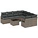 Set Divano Giardino 9 Pezzi con Cuscini Grigio Polyrattan, Divano Giardino per Due con Cuscini Grigio Polyrattan - Foto miniatura 1