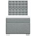 Giroletto a Molle con Materasso Grigio Chiaro100x200 cm Tessuto - Foto miniatura 4