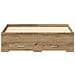 Rete Letto con Cassetti Rovere Artigianale 120x200 cm Legno Ingegnerizzato - Foto miniatura 6