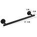 Set Di Porta Asciugamani Da Bagno In Acciaio Inox A 5 Pezzi - Design Forato Per Bagni Moderni Black - Foto miniatura 4