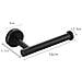 Set Di Porta Asciugamani Da Bagno In Acciaio Inox A 5 Pezzi - Design Forato Per Bagni Moderni Black - Foto miniatura 6