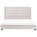 Letto Ad Acqua Tessuto Rouen 180 X 200 Cm Beige Chiaro - Foto miniatura 3