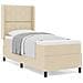 Letto a molle con materasso Crema 80 x 200 cm Tessuto - Foto miniatura 2