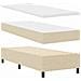 Letto a molle con materasso Crema 80 x 200 cm Tessuto - Foto miniatura 3