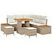 Set Divano da Giardino con cuscino 8 pcs Beige Poly Rattan - Foto miniatura 1