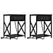 Armadio da Notte con cassetto 2 pcs Rovere nero 41 x 31 x 51 cm - Foto miniatura 1